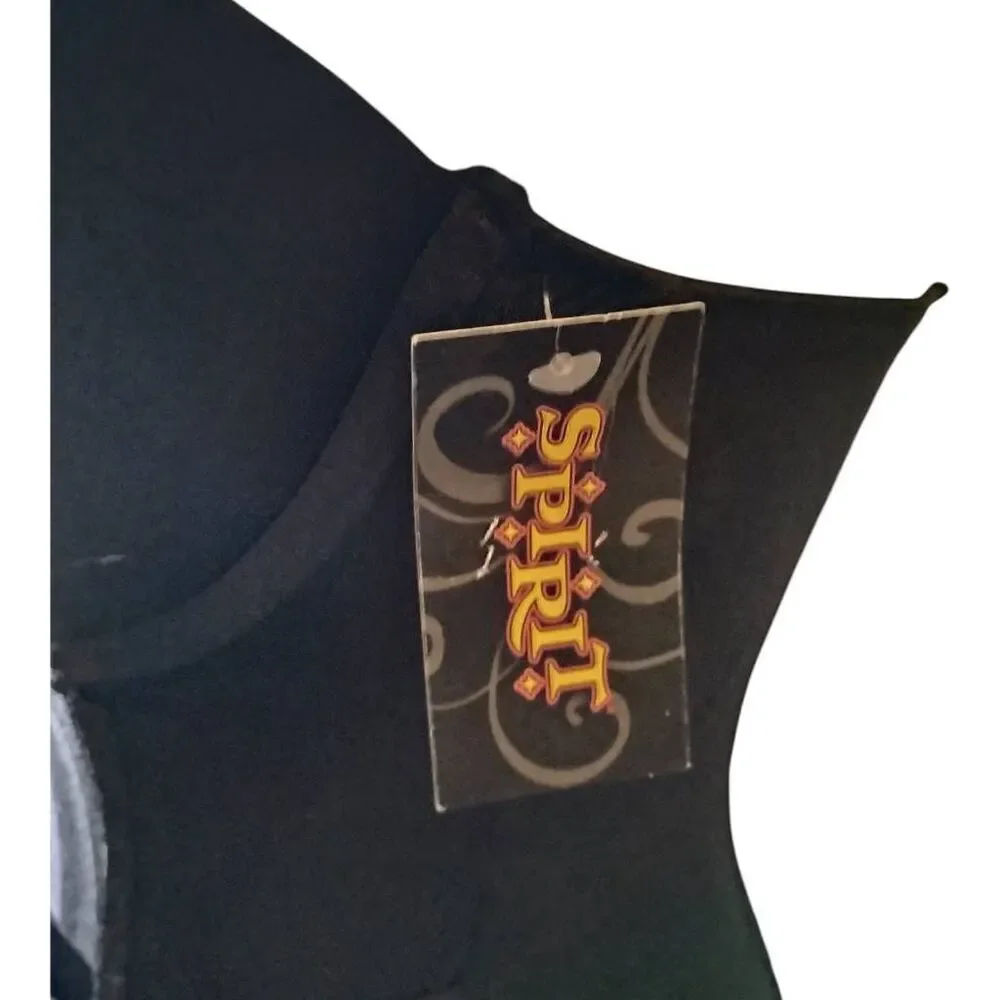 Spirit Black Strappy Goth Bustier Size Medium NWT - Picture 4 of 5